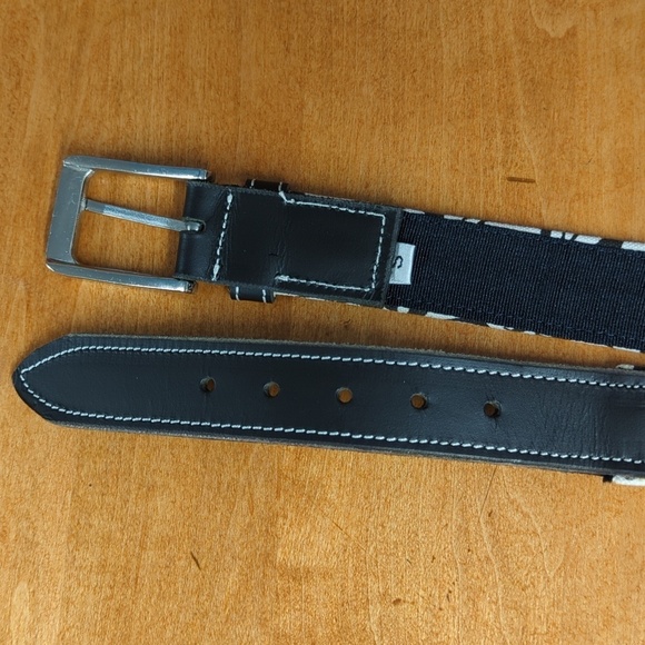 Equine Couture Black Leather and Canvas Belt Women's S - Picture 7 of 8